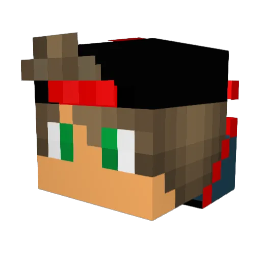 NuclearWinter Minecraft avatar head, 3D render
