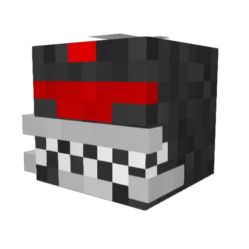 NuclearZilla Minecraft avatar head, 3D render