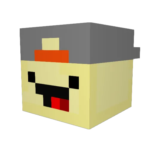 NucleareNacho Minecraft avatar head, 3D render