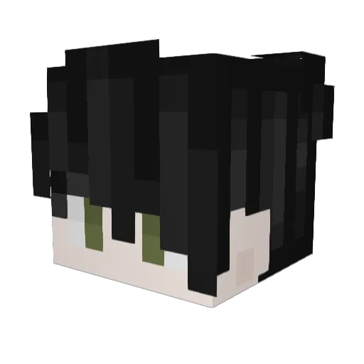 Nuclearghost666 Minecraft avatar head, 3D render