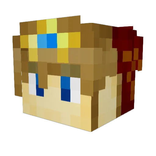 Nucliam Minecraft avatar head, 3D render