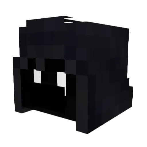 Nuclies Minecraft avatar head, 3D render