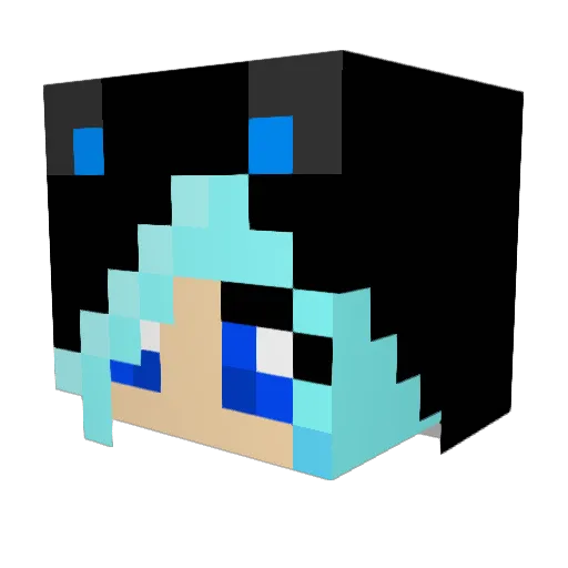 Nuctra Minecraft avatar head, 3D render
