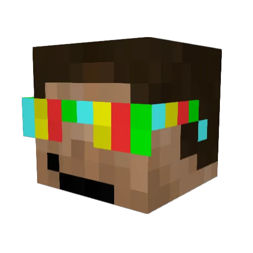 NucularSponge Minecraft avatar head, 3D render
