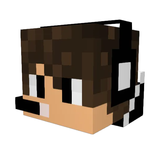 Nuculi Minecraft avatar head, 3D render