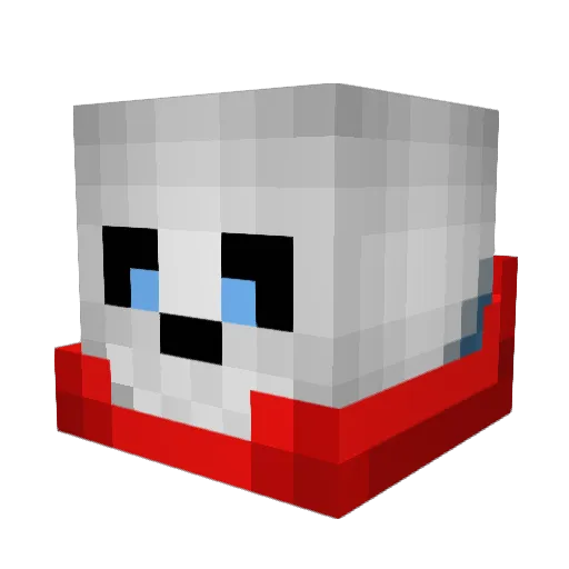 NudVGT Minecraft avatar head, 3D render