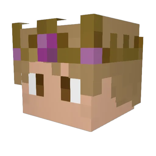 NuddleTime Minecraft avatar head, 3D render