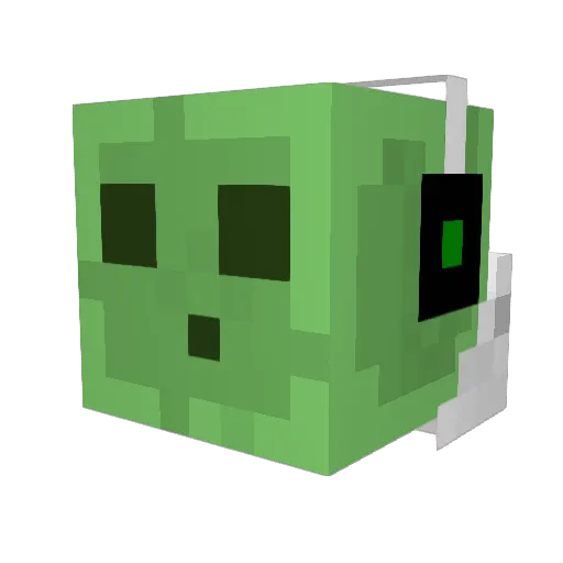 Nudelgam3r Minecraft avatar head, 3D render