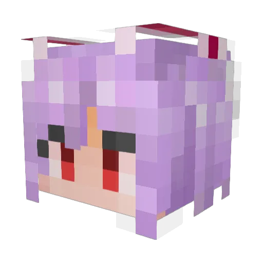 Nue_Cat Minecraft avatar head, 3D render