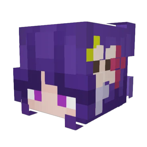 Nueah Minecraft avatar head, 3D render