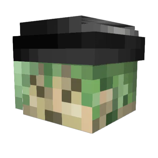 Nueen Minecraft avatar head, 3D render