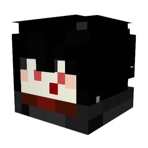 Nuemon Minecraft avatar head, 3D render
