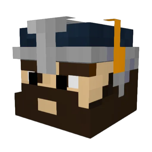 Nuffe91 Minecraft avatar head, 3D render