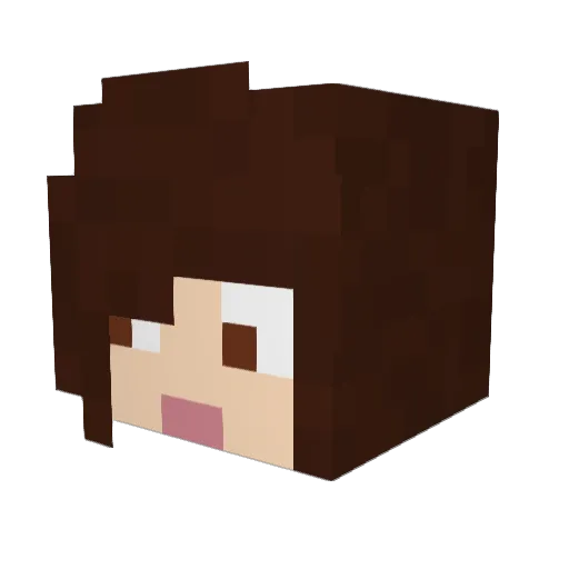 Nuffiguduffi Minecraft avatar head, 3D render