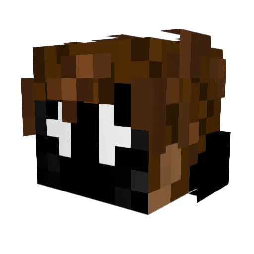 Nuflyn Minecraft avatar head, 3D render