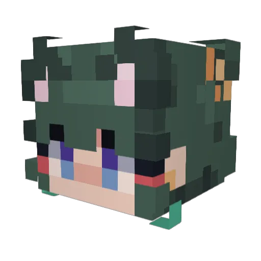 Nufovv Minecraft avatar head, 3D render