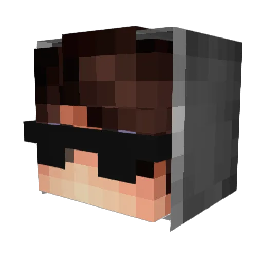 Nufz Minecraft avatar head, 3D render