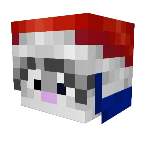 Nugauto Minecraft avatar head, 3D render