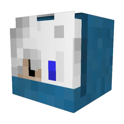 NugeX Minecraft avatar head, 3D render
