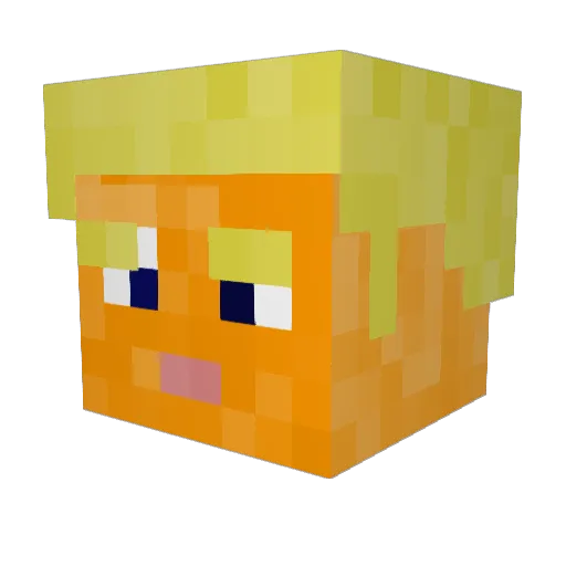 Nugg20087 Minecraft avatar head, 3D render