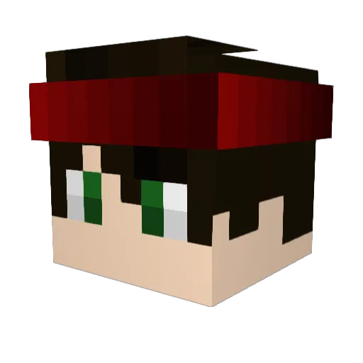 Nuggeets Minecraft avatar head, 3D render