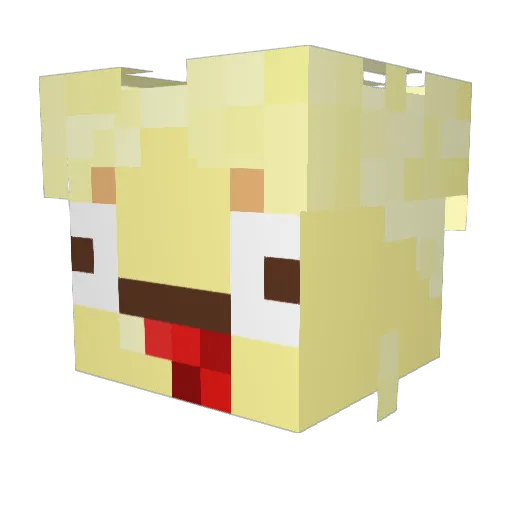 Nuggeit_Pwayz Minecraft avatar head, 3D render