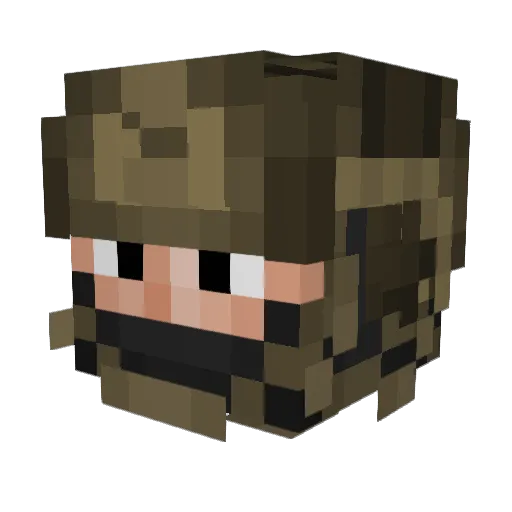 Nugget90832 Minecraft avatar head, 3D render