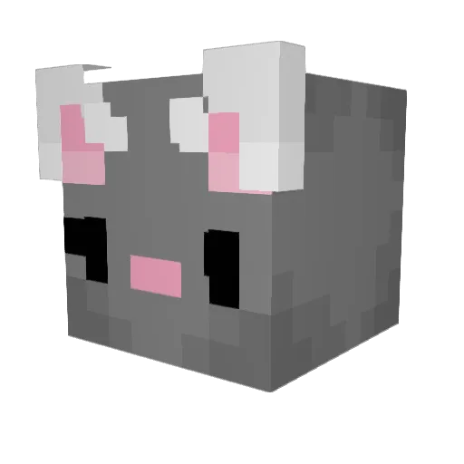 NuggetBuckets Minecraft avatar head, 3D render