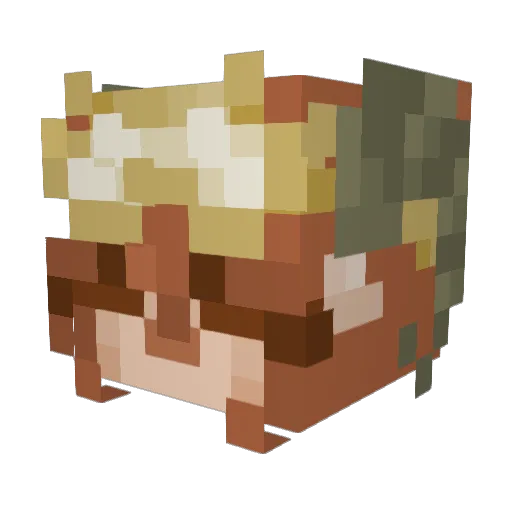 NuggetQueen_ Minecraft avatar head, 3D render