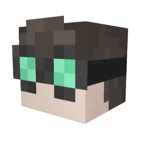 NuggetSeeker Minecraft avatar head, 3D render