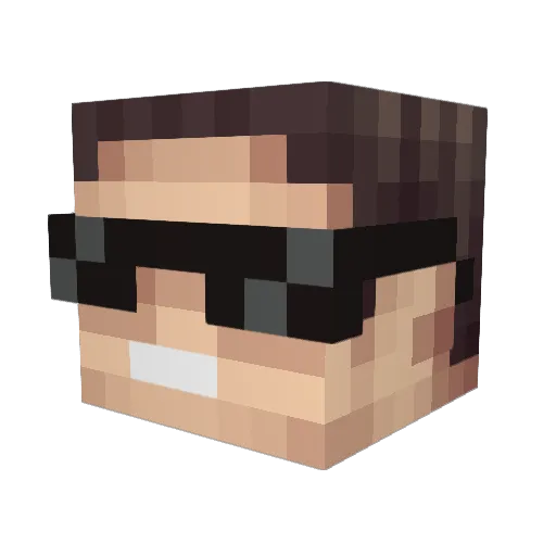 Nugget_14 Minecraft avatar head, 3D render