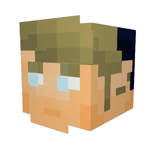 Nugget_2 Minecraft avatar head, 3D render
