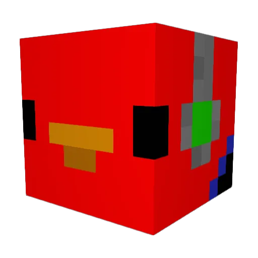 Nuggetplays123 Minecraft avatar head, 3D render