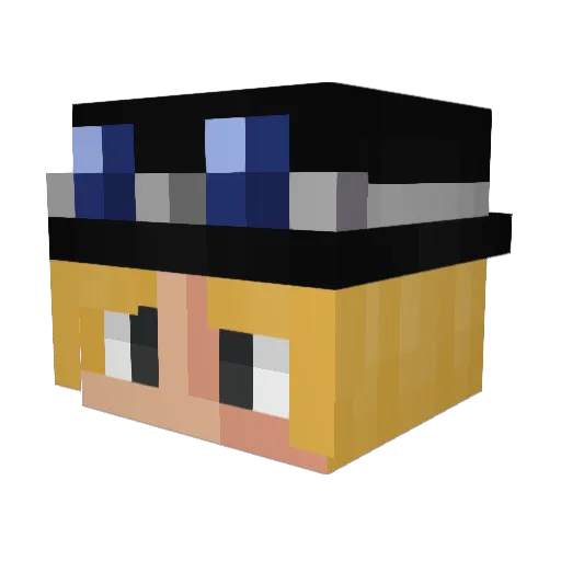 Nuggets234 Minecraft avatar head, 3D render