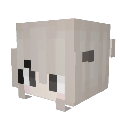 Nuggets Minecraft avatar head, 3D render