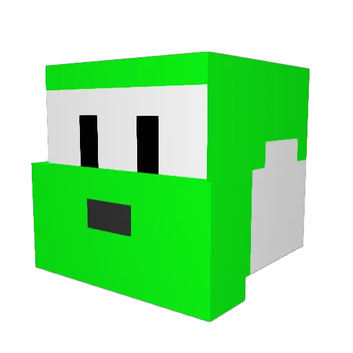 Nuggets_0071 Minecraft avatar head, 3D render
