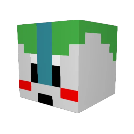 Nuggoot Minecraft avatar head, 3D render