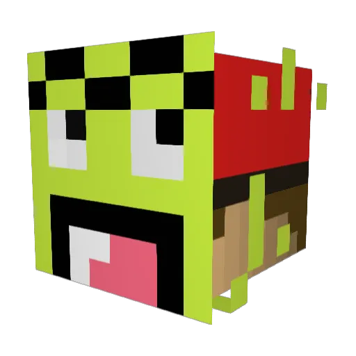 Nuggy4000 Minecraft avatar head, 3D render