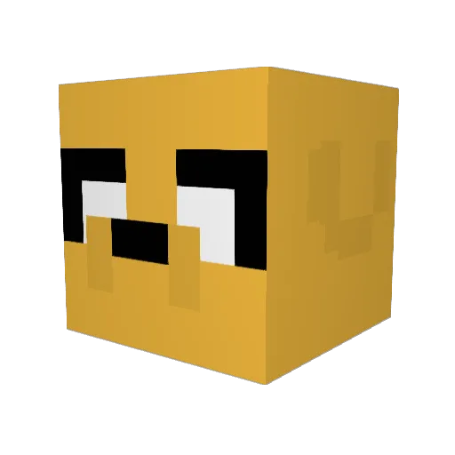 Nugmiez Minecraft avatar head, 3D render