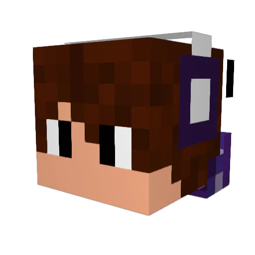 Nugsch Minecraft avatar head, 3D render