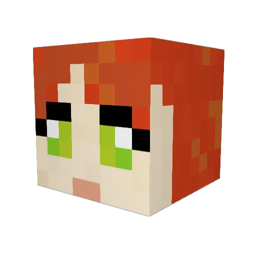 NuhEyeNuh Minecraft avatar head, 3D render