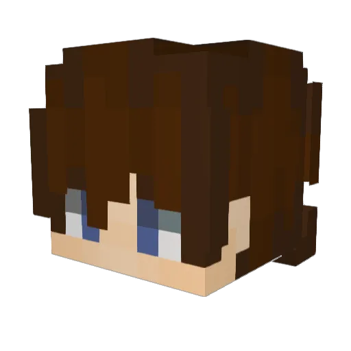 Nuhbzz Minecraft avatar head, 3D render