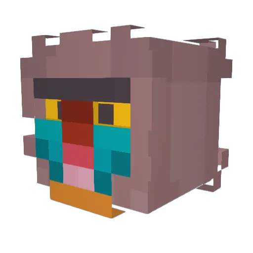 NuiIsDum Minecraft avatar head, 3D render