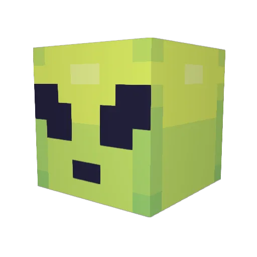 Nuk0m Minecraft avatar head, 3D render