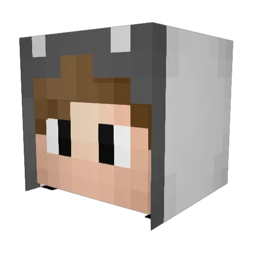 NukaOoze Minecraft avatar head, 3D render
