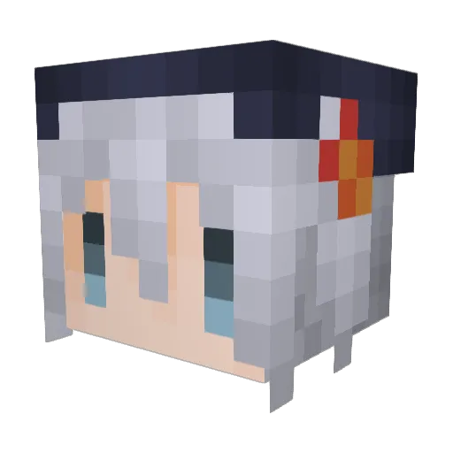 Nuka_cucumber Minecraft avatar head, 3D render