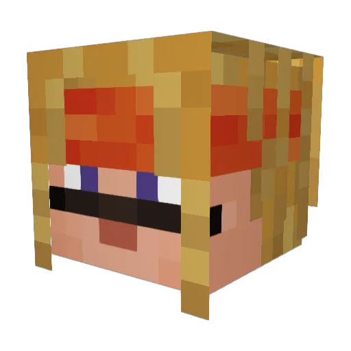Nukaaron Minecraft avatar head, 3D render