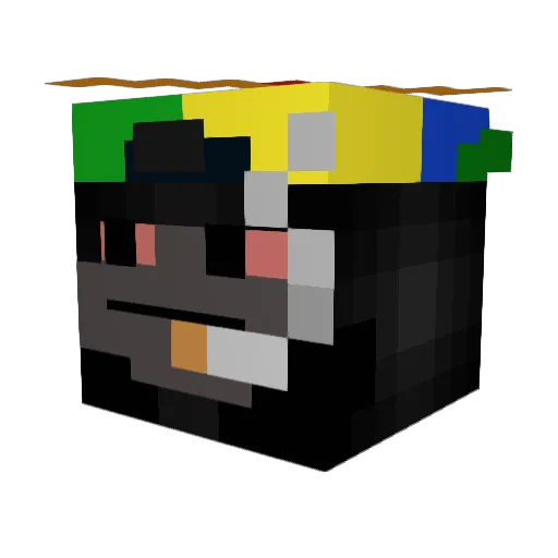 Nuke3d Minecraft avatar head, 3D render