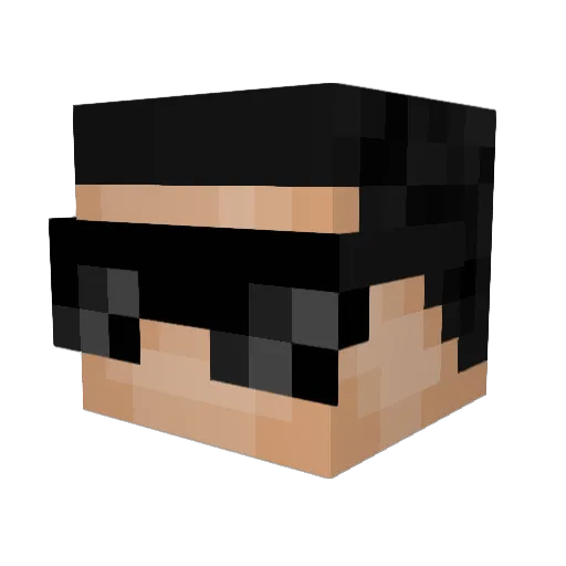 NukeCola44 Minecraft avatar head, 3D render