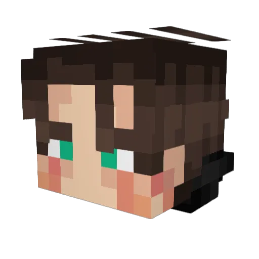 NukeCookie21 Minecraft avatar head, 3D render
